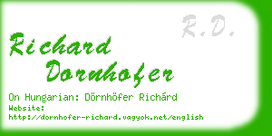 richard dornhofer business card