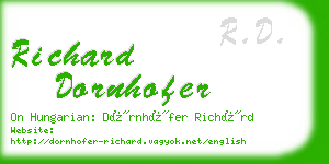 richard dornhofer business card